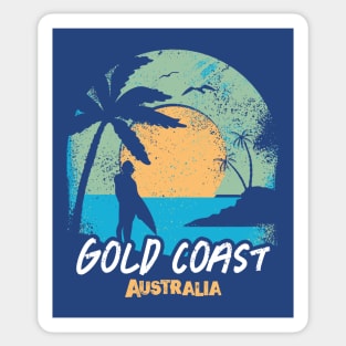 Retro Sunset Gold Coast Australia Surfing // Retro Australian Beach Sticker